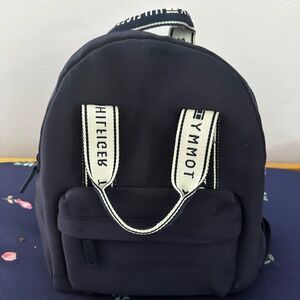 Tommy Hilfiger Black Backpack Minimalist Design